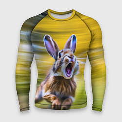 Рашгард мужской Крик бегущего зайца, цвет: 3D-принт