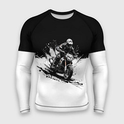 Рашгард мужской Scrambler BlacknWhite, цвет: 3D-принт