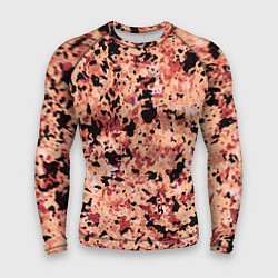 Мужской рашгард Абстракция персиковый пятнистый