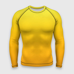 Рашгард мужской Градиент насыщенный жёлтый, цвет: 3D-принт