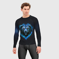 Рашгард мужской Пылающая эмблема медведя, цвет: 3D-принт — фото 2