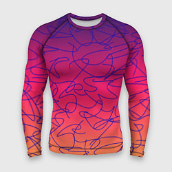 Мужской рашгард Каракули на градиентном фоне