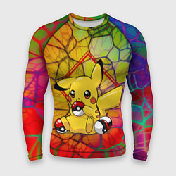 Рашгард мужской Pikachu pokeballs, цвет: 3D-принт