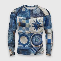 Рашгард мужской Denim patchwork - ai art, цвет: 3D-принт