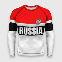 Рашгард мужской Россия - униформа классическая с гербом, цвет: 3D-принт