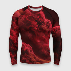 Рашгард мужской Красный густой дым инферно - inferno red, цвет: 3D-принт