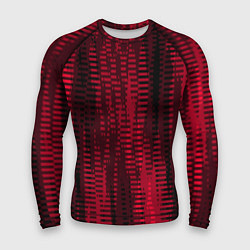 Мужской рашгард Тёмный красный абстрактные полосы