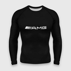 Рашгард мужской Amg logo white, цвет: 3D-принт