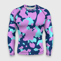 Мужской рашгард Паттерн с сиреневыми и голубыми пятнами