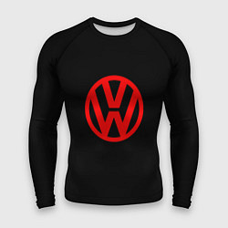 Рашгард мужской Volkswagen red logo, цвет: 3D-принт