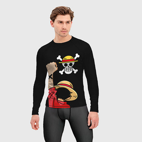 Мужской рашгард One piece - Monkey D Luffy / 3D-принт – фото 3