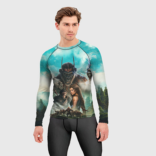 Мужской рашгард Постер планета обезьян / 3D-принт – фото 3
