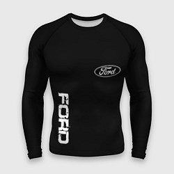 Мужской рашгард Ford logo white steel