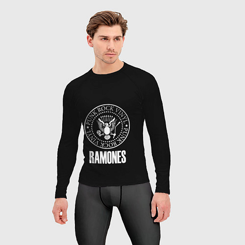 Мужской рашгард Ramones rock logo / 3D-принт – фото 3