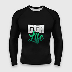 Рашгард мужской GTA life logo, цвет: 3D-принт