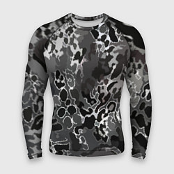 Мужской рашгард Чёрно-серый абстракция