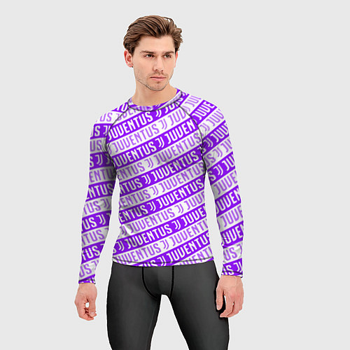 Мужской рашгард Juventus pattern / 3D-принт – фото 3