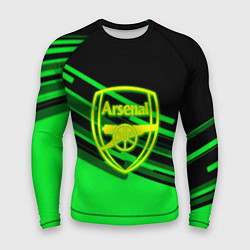 Рашгард мужской Arsenal geometry line green, цвет: 3D-принт
