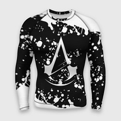 Мужской рашгард Assassins Creed logo краски