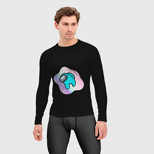 Мужской рашгард Among us space logo / 3D-принт – фото 3