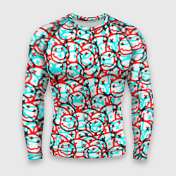 Рашгард мужской Nirvana smile glitch, цвет: 3D-принт