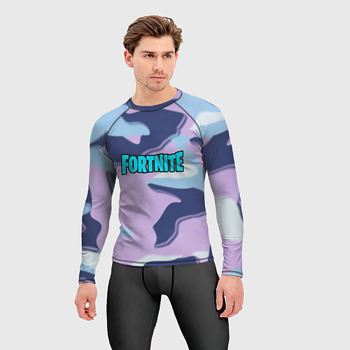 Мужской рашгард Fortnite camo steel / 3D-принт – фото 3