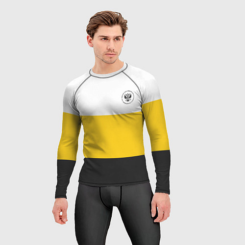 Мужской рашгард Сокрушу пред ним врагов его герб черный / 3D-принт – фото 3