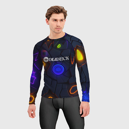 Мужской рашгард Deadlock logo текстурные плиты / 3D-принт – фото 3