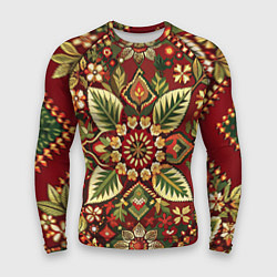 Мужской рашгард Русские классические узоры и орнамент