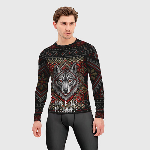 Мужской рашгард Верь в себя не сдавайся / 3D-принт – фото 3