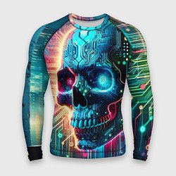 Рашгард мужской Cool cyber skull - neon glow, цвет: 3D-принт