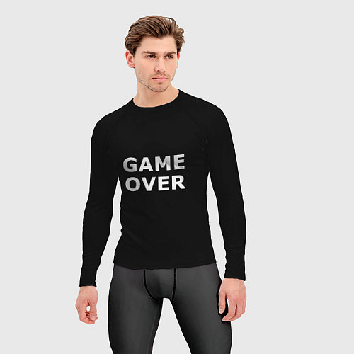 Мужской рашгард Game over white logo / 3D-принт – фото 3