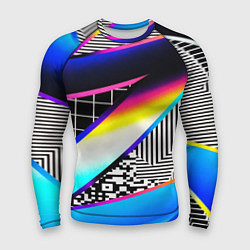 Мужской рашгард Neon stripes geometry