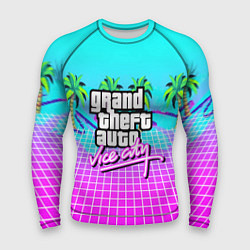 Рашгард мужской Vice city tropic collection, цвет: 3D-принт