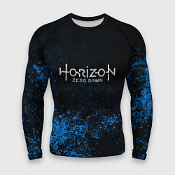 Рашгард мужской Horizon: Zero Dawn синие брызги красок, цвет: 3D-принт