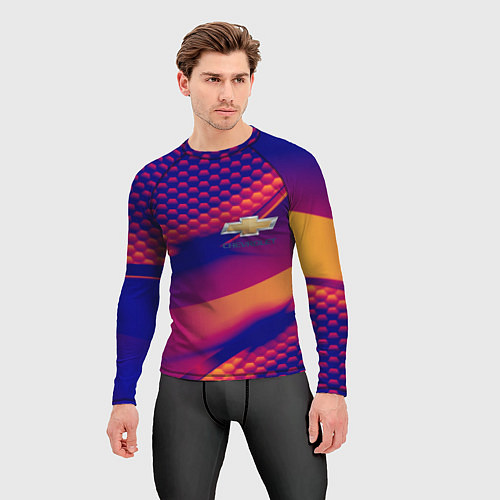 Мужской рашгард Chevrolet текстура / 3D-принт – фото 3