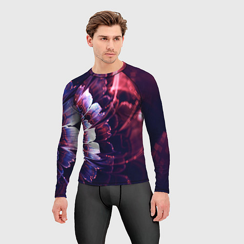 Мужской рашгард Фрактальный цветок абстракция / 3D-принт – фото 3
