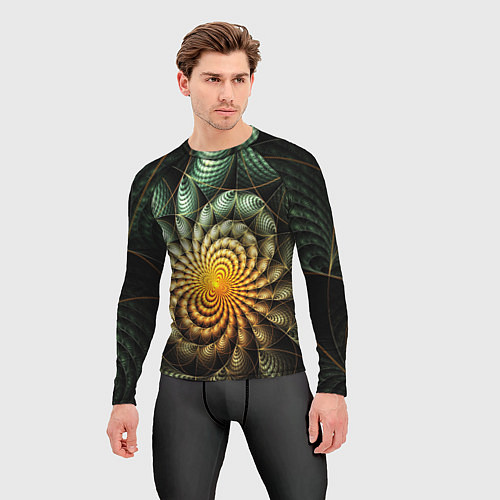 Мужской рашгард Оптический узор фракталы / 3D-принт – фото 3