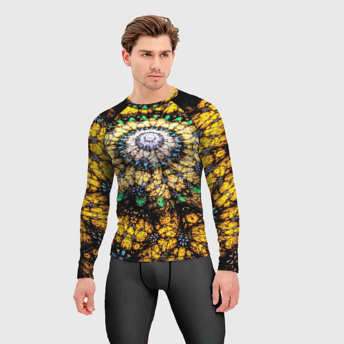Мужской рашгард Оптический узор текстура / 3D-принт – фото 3