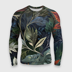 Мужской рашгард Объемные листья