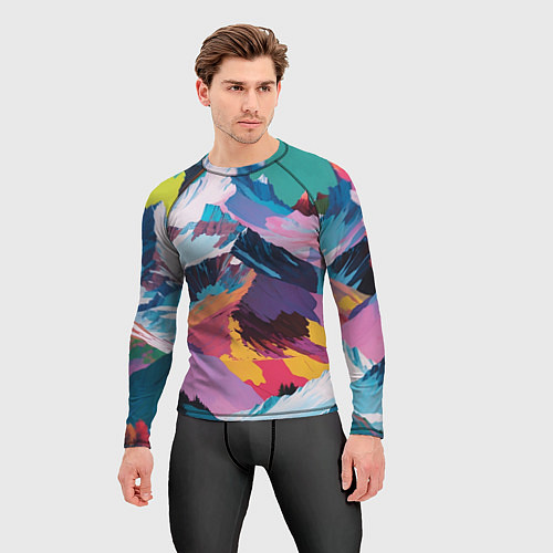 Мужской рашгард Горы краски / 3D-принт – фото 3