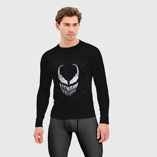 Мужской рашгард Venom face - logo / 3D-принт – фото 3