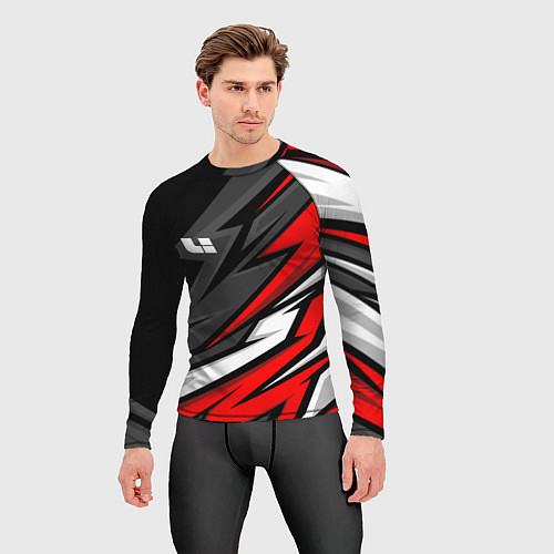 Мужской рашгард Lixiang - красный спортивный / 3D-принт – фото 3