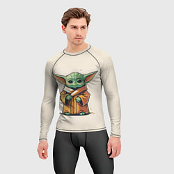Рашгард мужской Малыш Грогу - Мандолорец, цвет: 3D-принт — фото 2