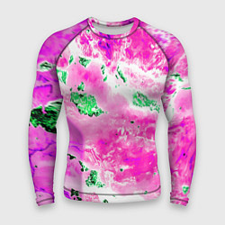 Рашгард мужской Розово-зелёная абстракция, цвет: 3D-принт
