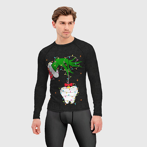 Мужской рашгард Гринч похищает у зубной феи / 3D-принт – фото 3