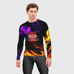 Рашгард мужской Warthunder neon flame, цвет: 3D-принт — фото 2