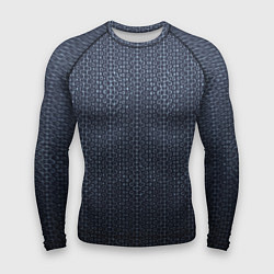 Мужской рашгард Тёмный серо-синий градиент текстурированный с узор