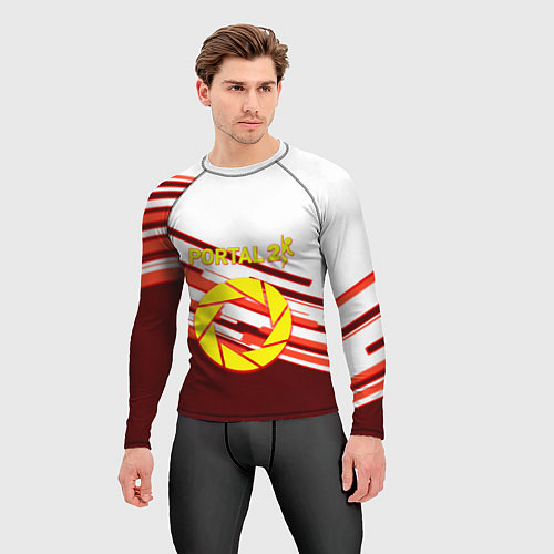 Мужской рашгард Portal geometry game / 3D-принт – фото 3
