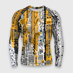 Мужской рашгард Cyberpunk pattern yellow